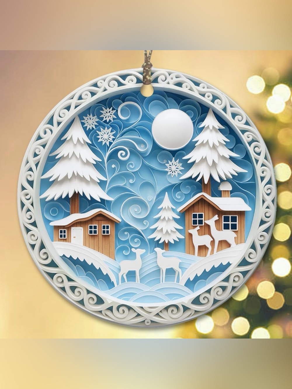 ✴️New✴️Blue and White Winter Village Ceramic (2/$15)